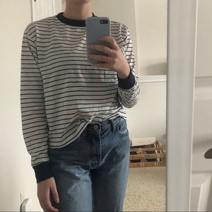 Long sleeve brandy Melville striped shirt